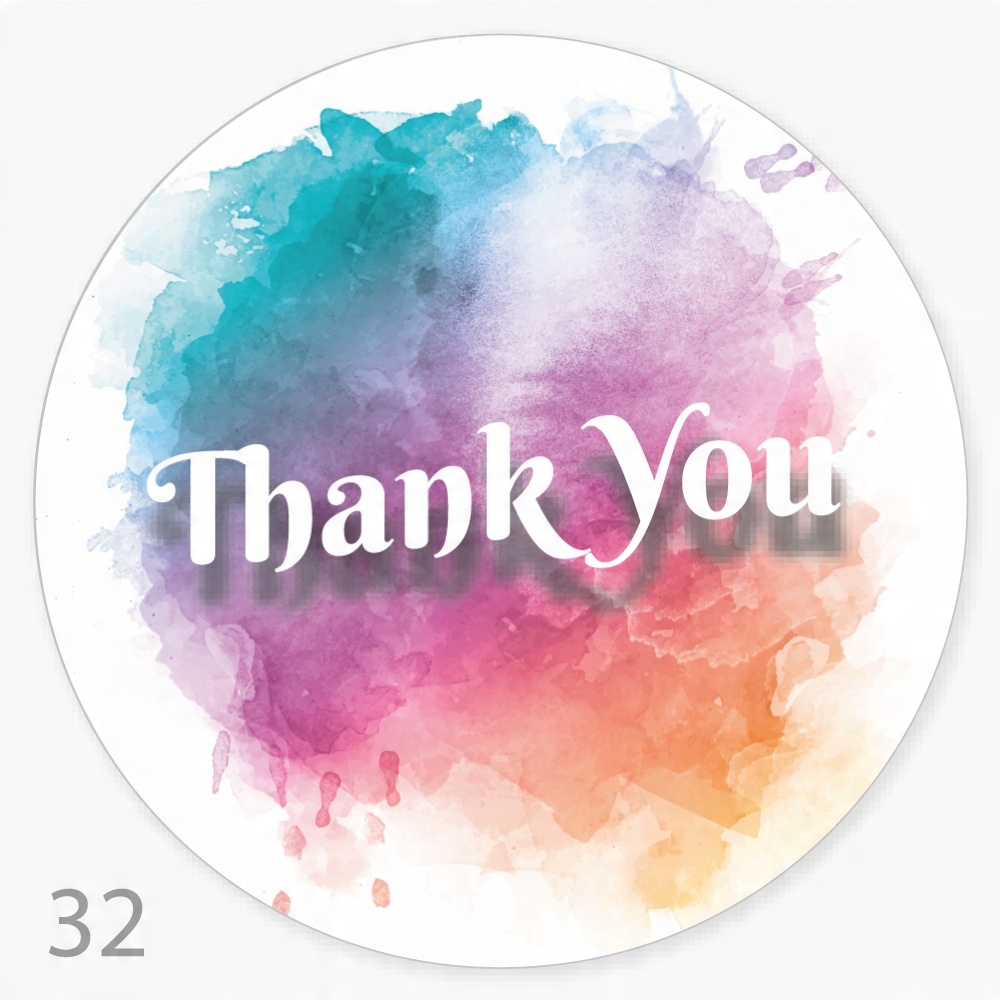 

Etykieta,naklejka Thank You 48szt Średnica 55mm!