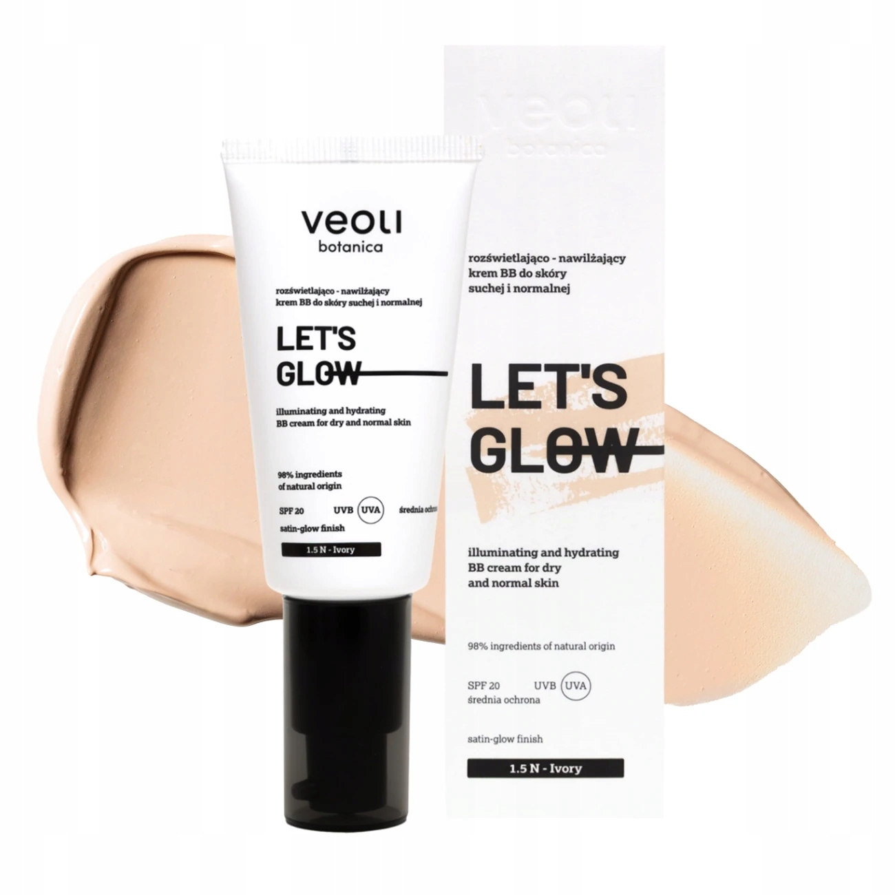 Veoli Botanica Let s Glow krem Bb 1.5 N Ivory Krem koloryzujący