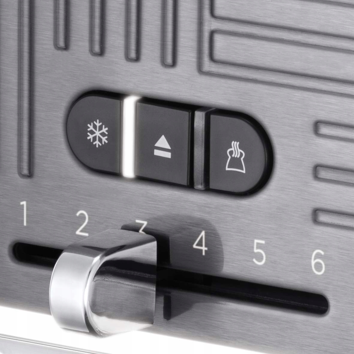 RUSSELL HOBBS Toster 2 Kromki Stalowy Szerokie Szczeliny 6 Stopni 1640W — miniatura 3