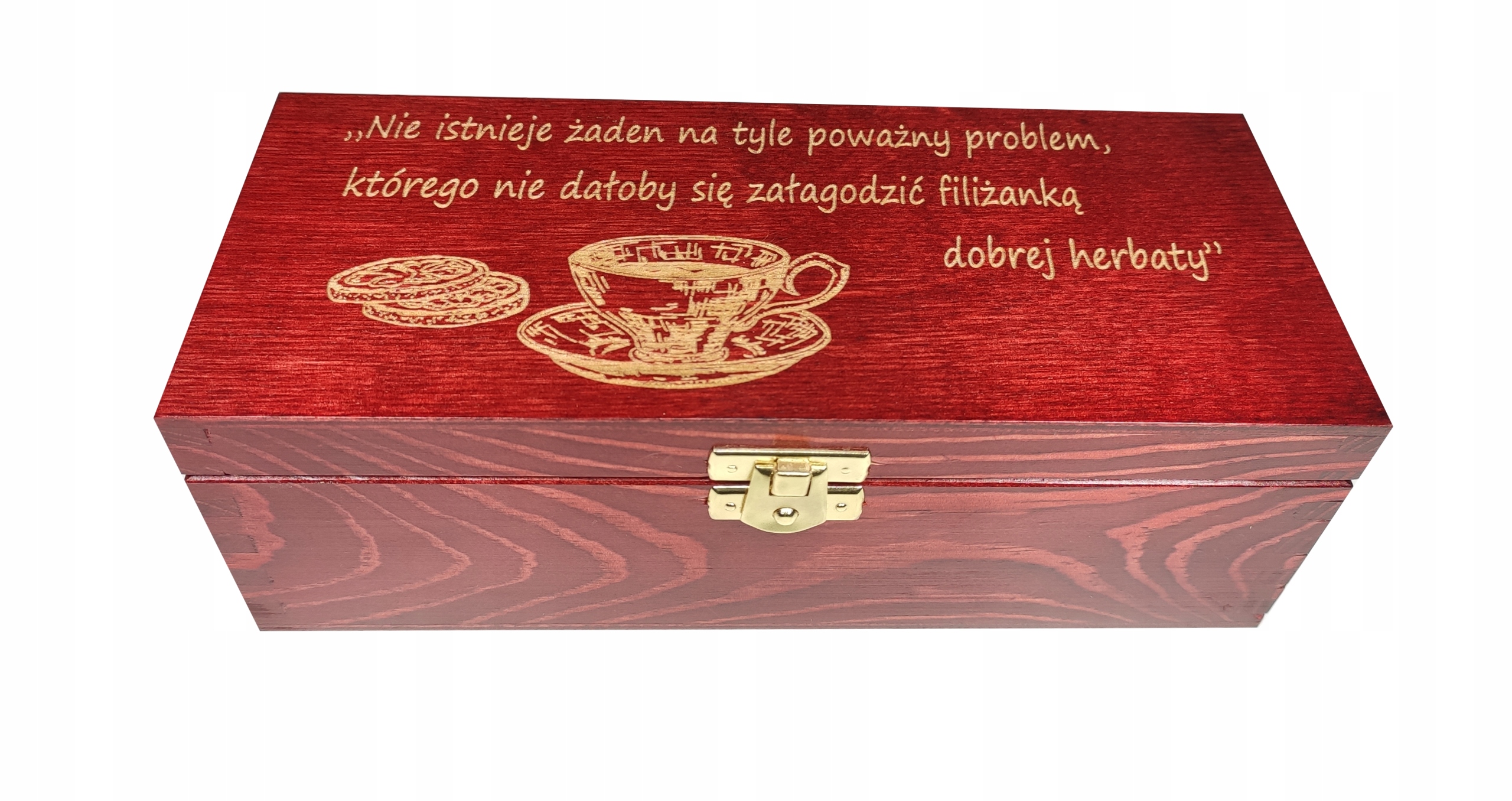 

Drewniane Pudełko Na Herbatę 3 Herbaciarka Grawer