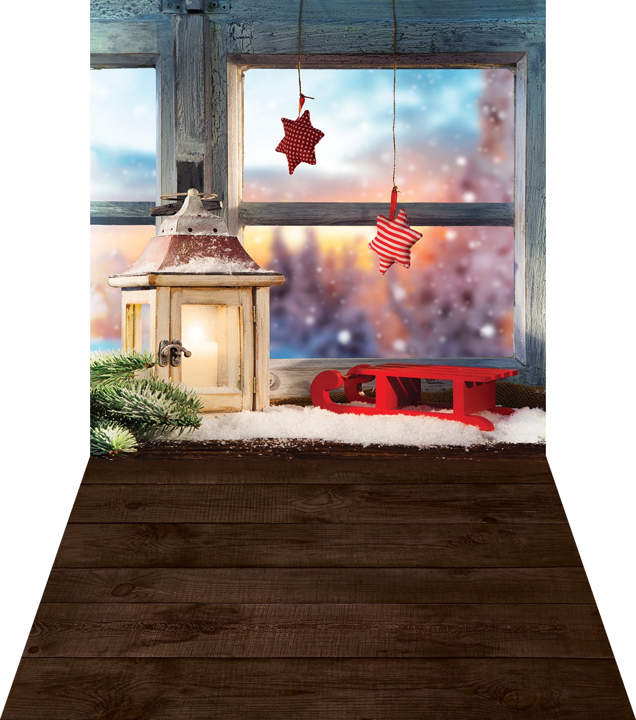 Grube tło ZIMOWE, tło świąteczne 180x400 sw132