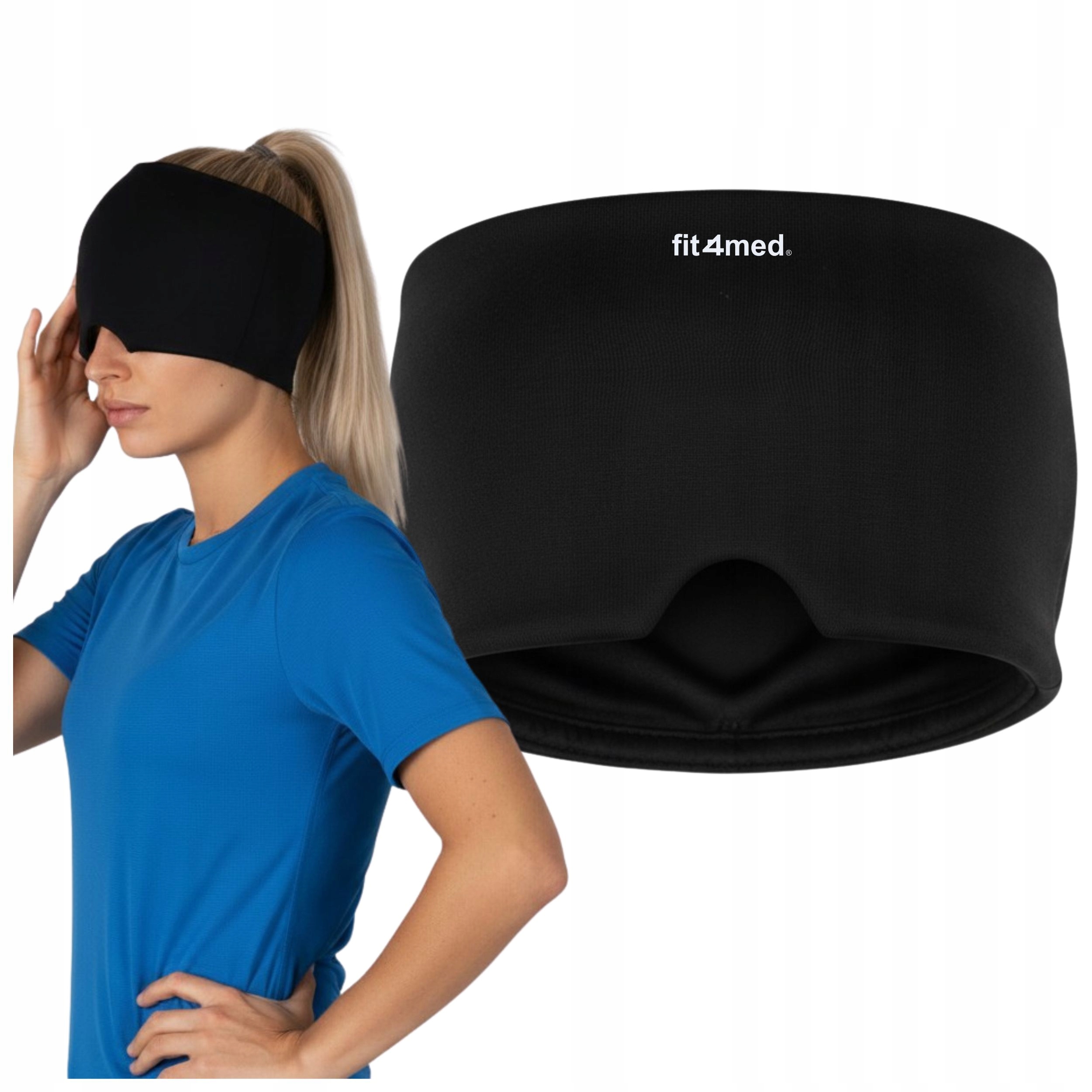 Okład żelowy na głowę migrenę ostry ból głowy kompres chłodzący grzejący