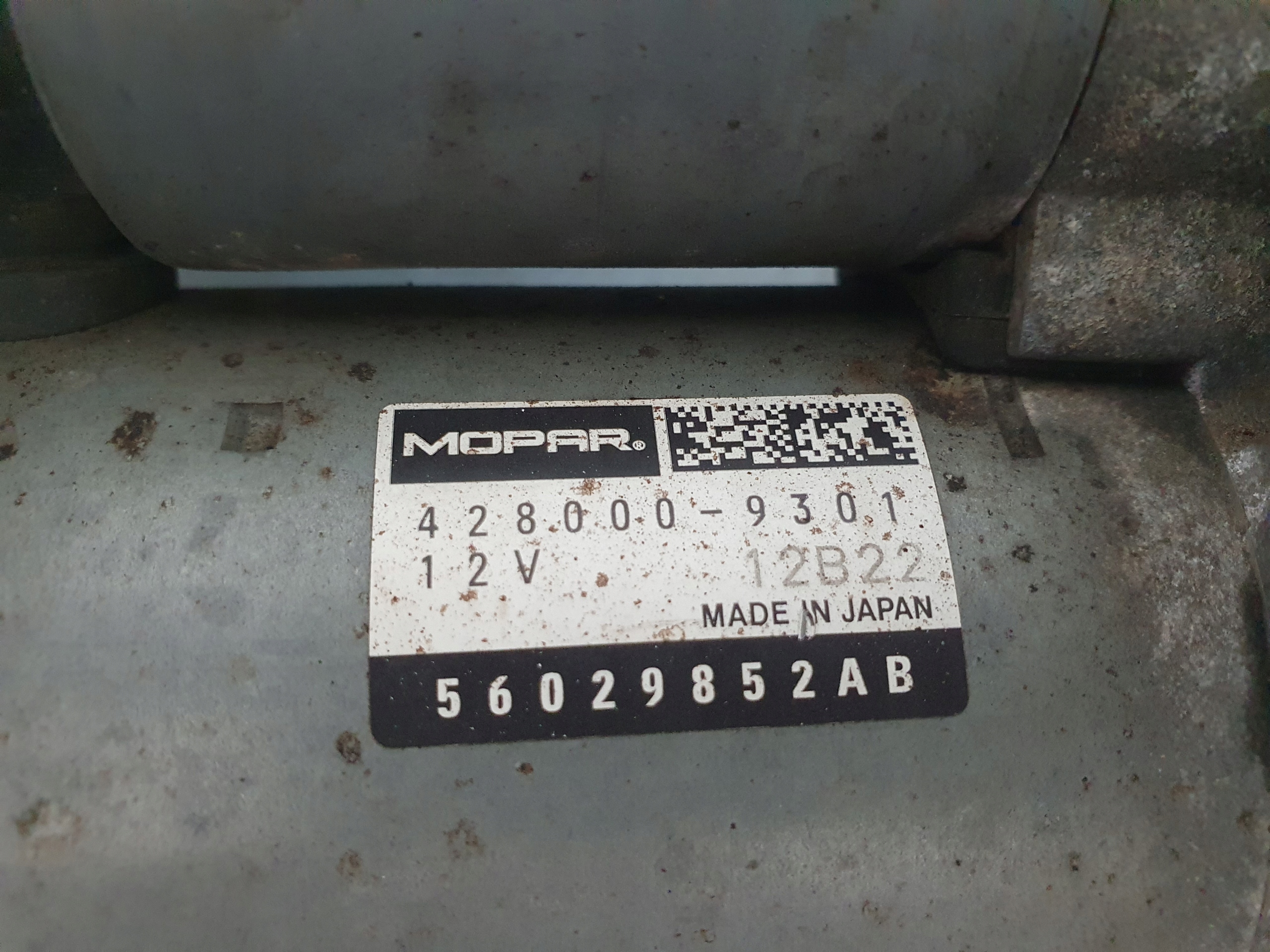 DODGE CHALLENGER 15- 3.6 starter 56029852AB