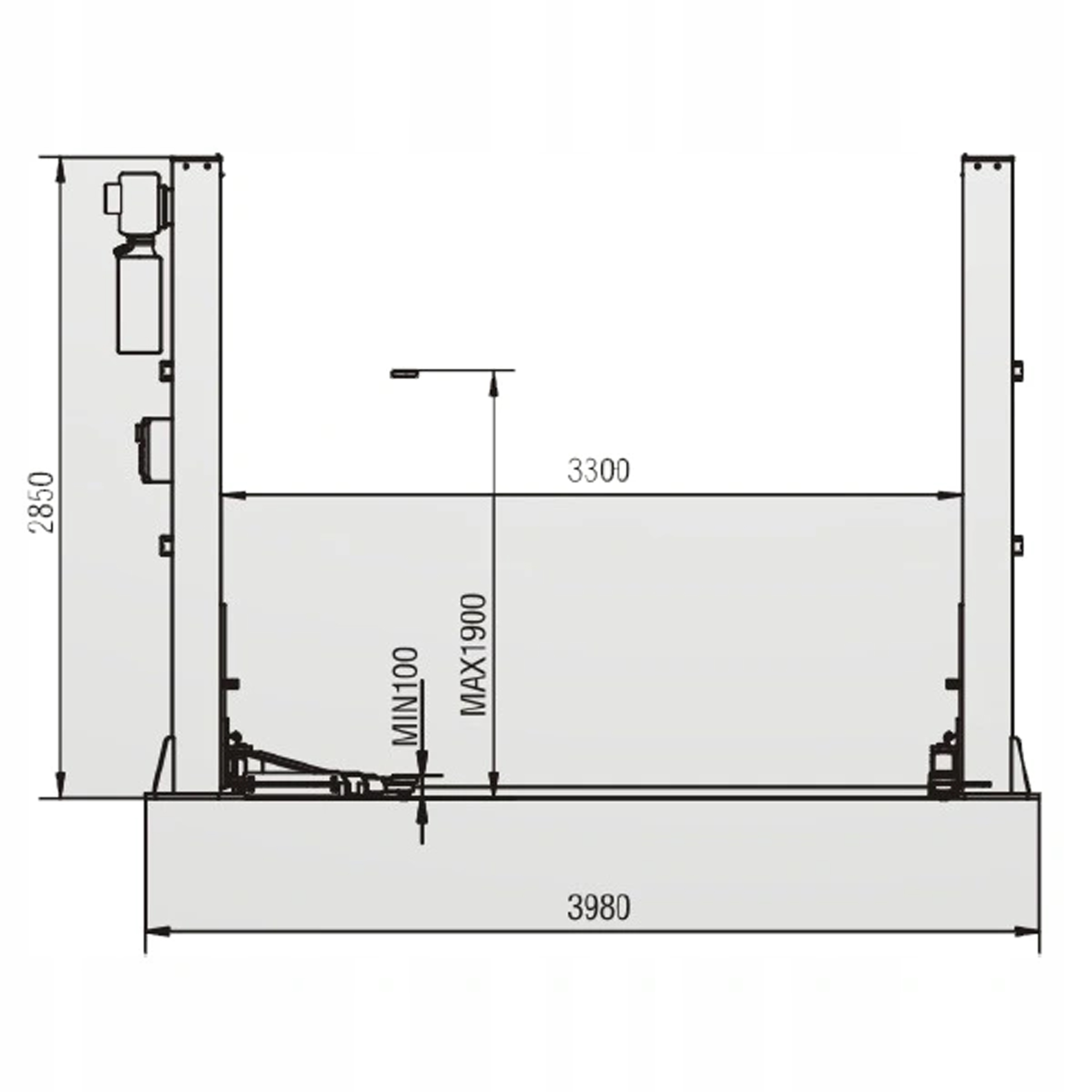 PODNOSNIK dwukolumnowy NORTEC 5 5 T hydrauliczny Mark Nortec