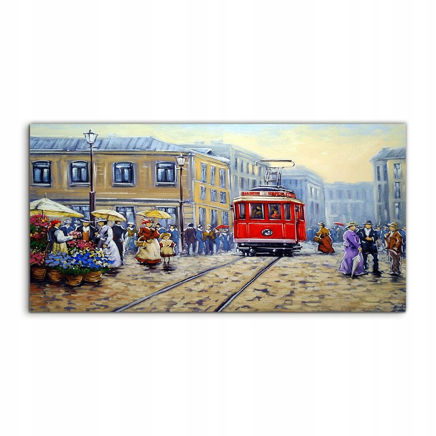 Fotoobraz 100x50 závesný Tramvaj Mesto na stenu