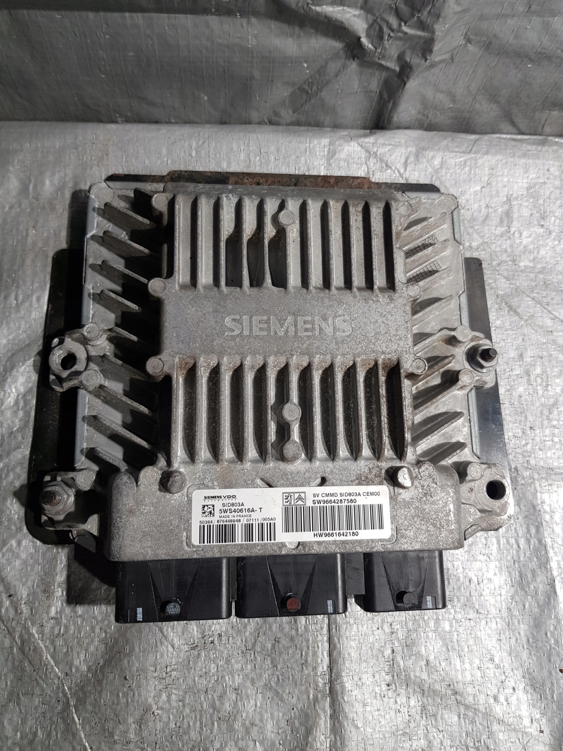 computer PSA CITROEN C4 PICASSO 2.0HDI 9664287580 5WS40616A-T SID803A