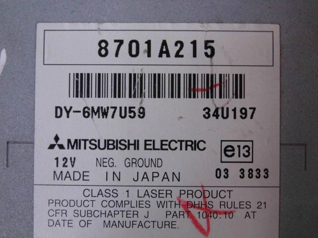 Mitsubishi Outlander II radio CD 8701A215