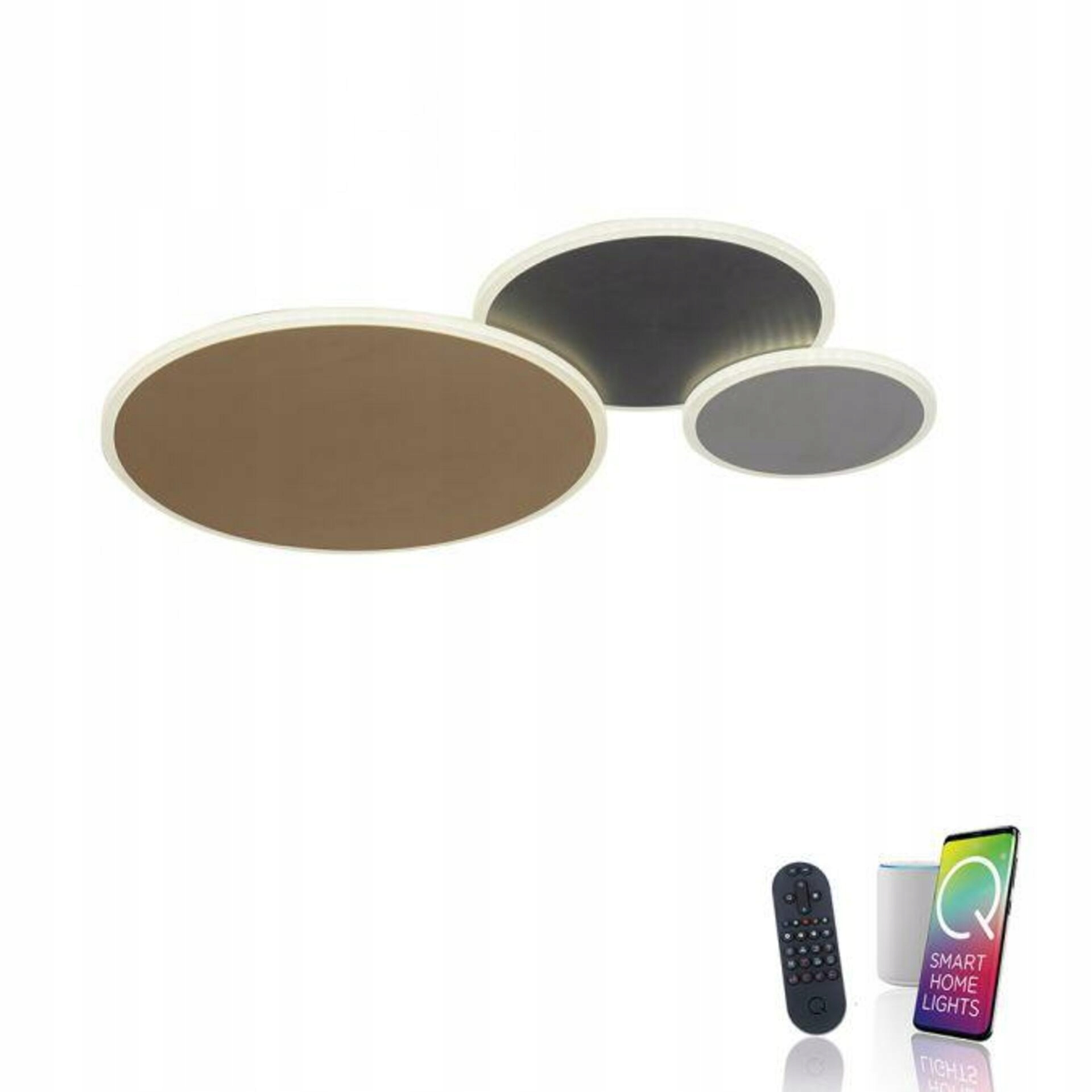Paul Neuhaus Q-piato Led stropné Smart svietidlo 3 kruhy ZigBee 2700-5000K