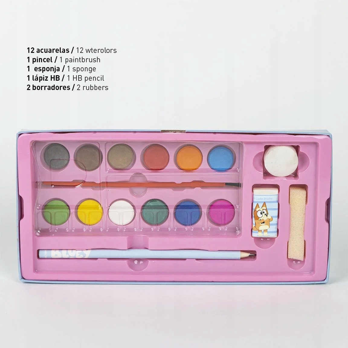 Zestaw Przyborów Do Rysowania Malowania Kuferek Bluey Blue Blu Na Prezent Marka Cerda