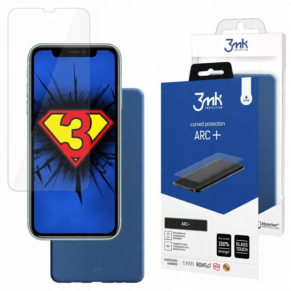

Folia ochronna 3mk + Etui Blue Case do iPhone Xr