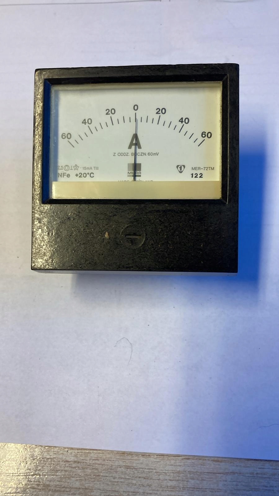 Amperomierz „Mera” MER-72TM 60 -0-60A