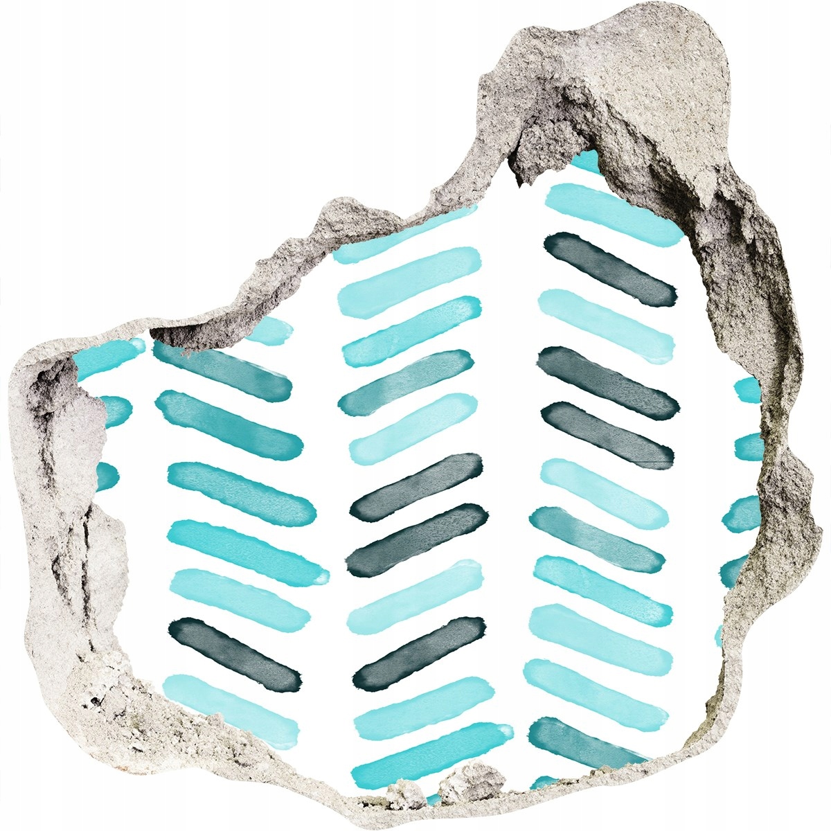 

Fototapeta dziura na ścianę Niebieska jodełka