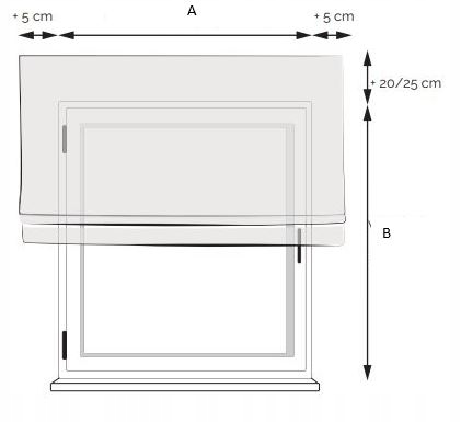 YellowTipi Roleta rzymska Billie 110 x 150 cm kremowy Szerokość produktu 110 cm