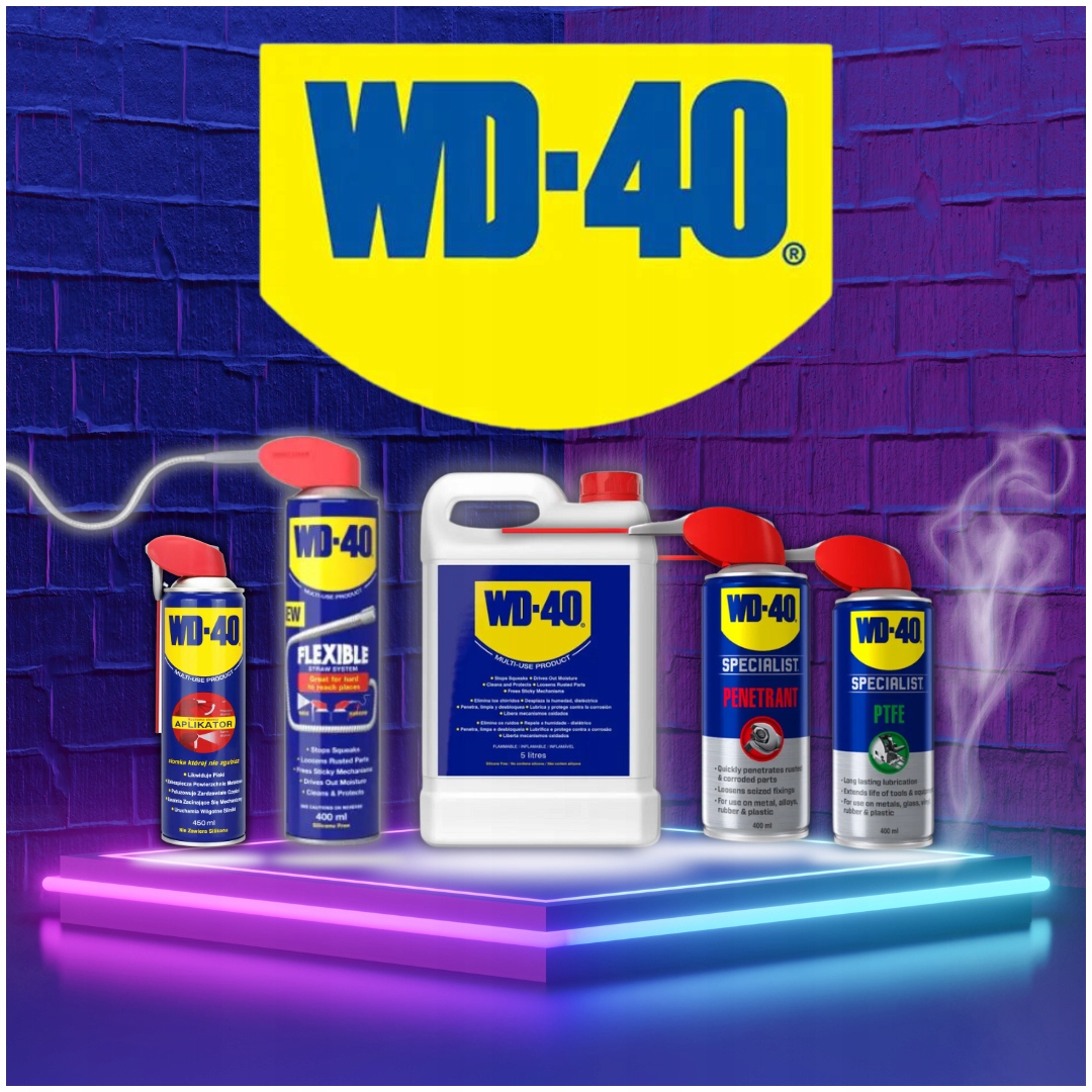 Preparat WD40- 450ml Aplikator w Spray Konserwacja Odrdzewia Bez Silikonu Stan opakowania oryginalne