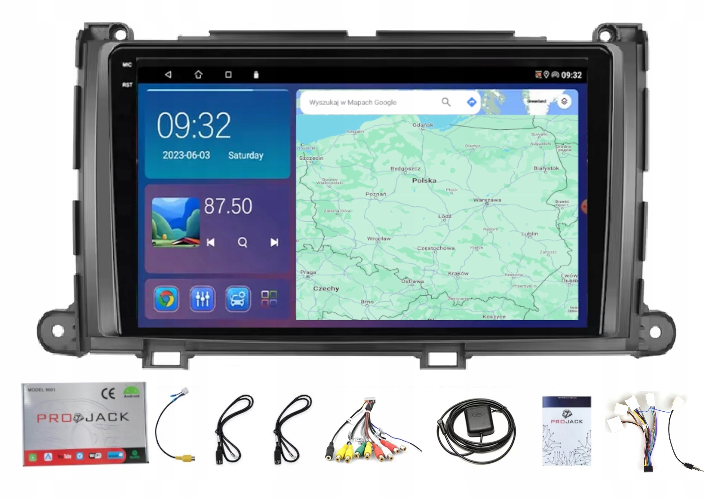 Rádio Navigácia Gps Toyota Sienna 2010-2014 Wifi Carplay Usb 4GB 64GB