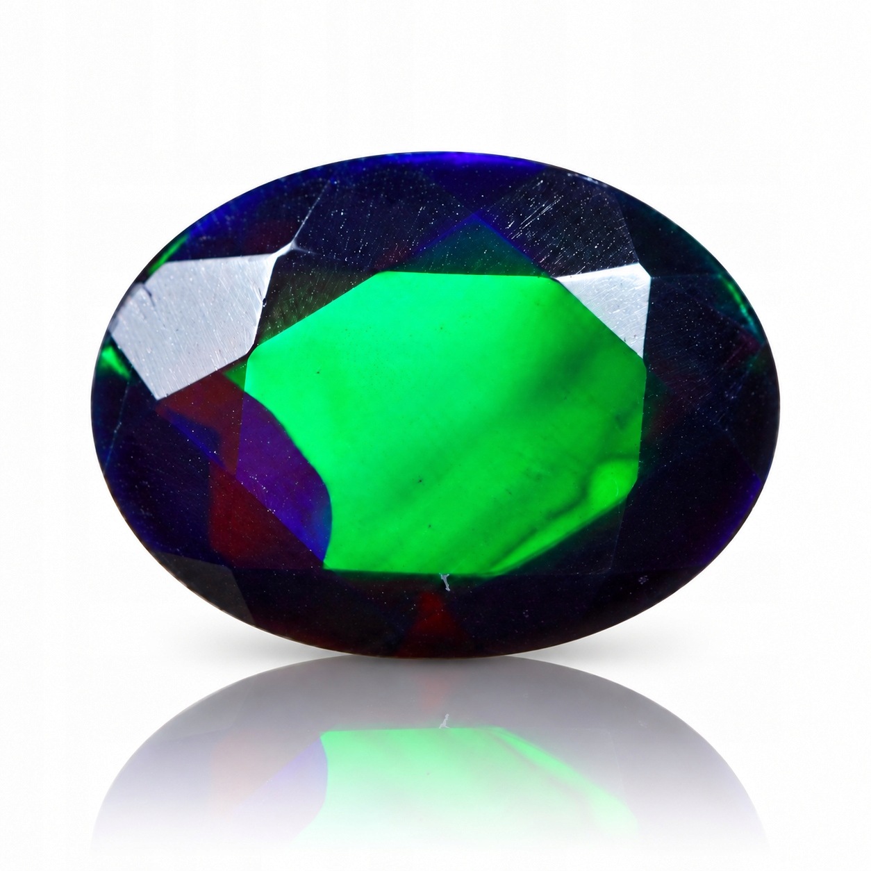 Přírodní opál černý 1.51 ct Ovál Etiopie certifikát Wbd