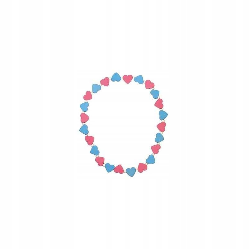 Detský náhrdelník srdiečka ružovo modré