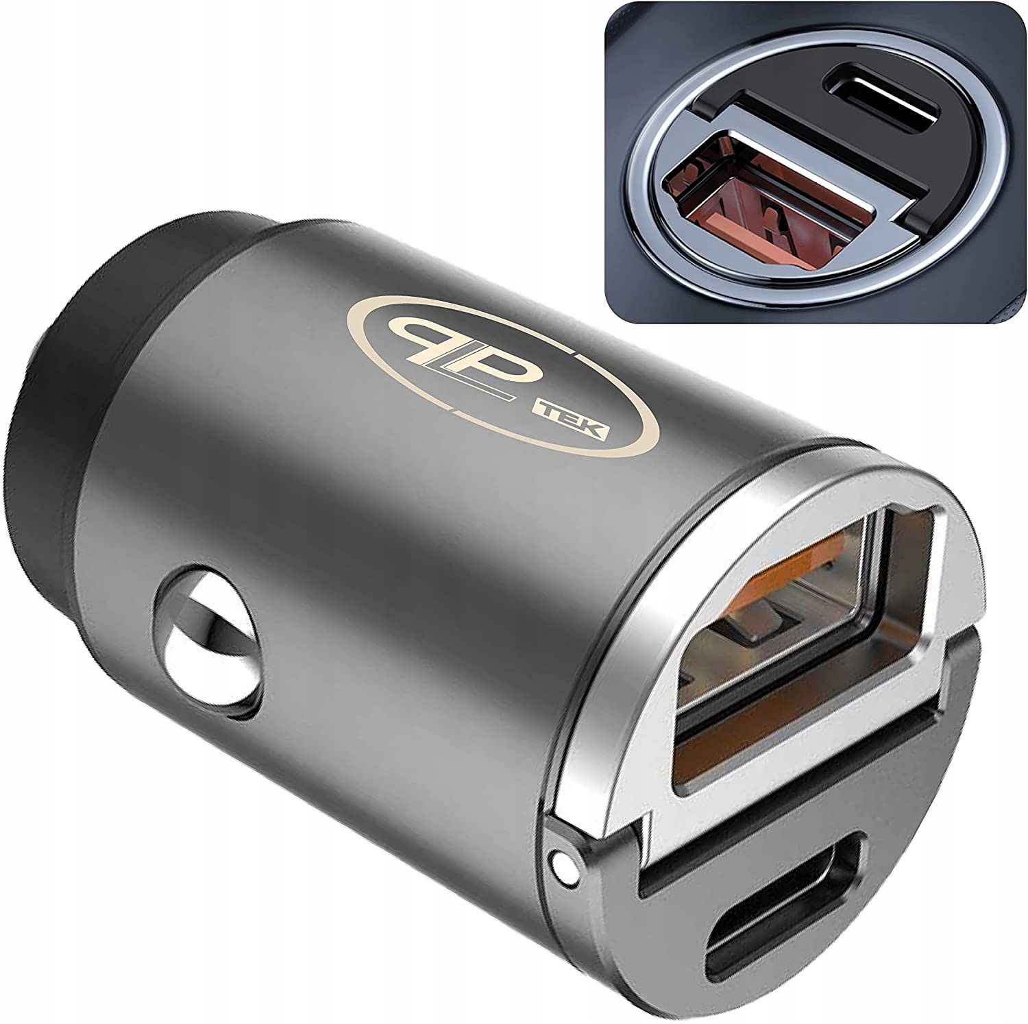 Автомобильный 30 Вт двойной USB C PD + QC3.0