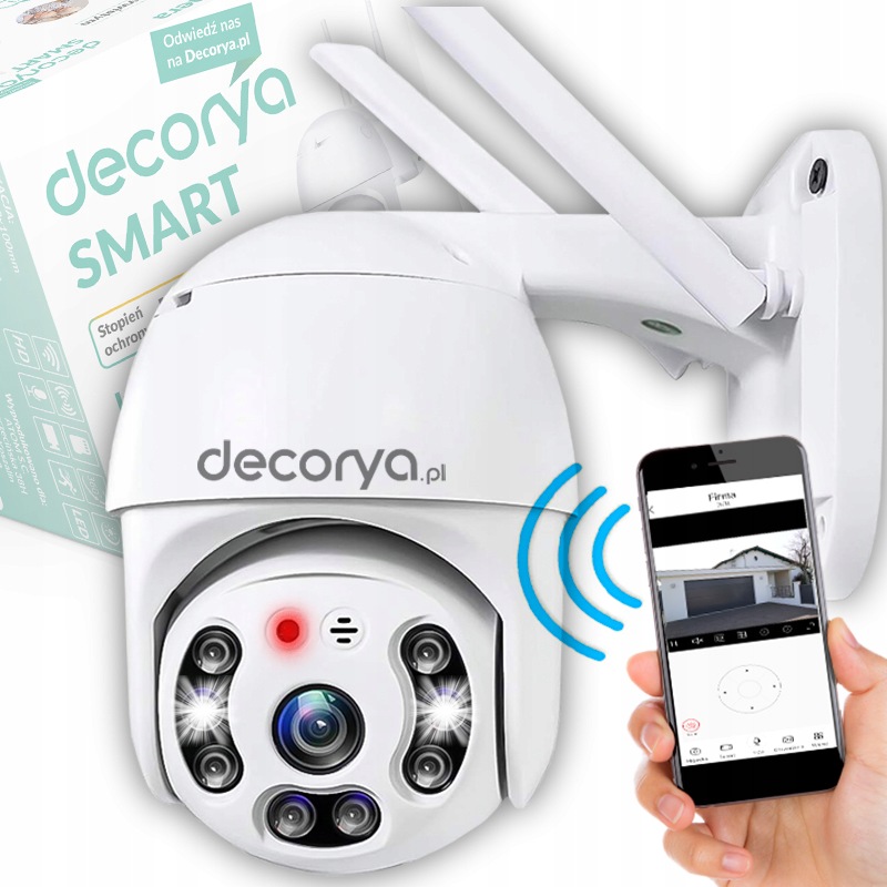 Wifi Kamera Ip Otočná Venkovní Voděodolná Full Hd Zoom Detekce IP66