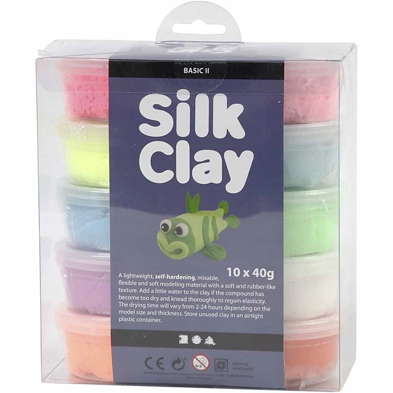 Hmotnosť Silk Clay - 10x40g kol. Pastelové