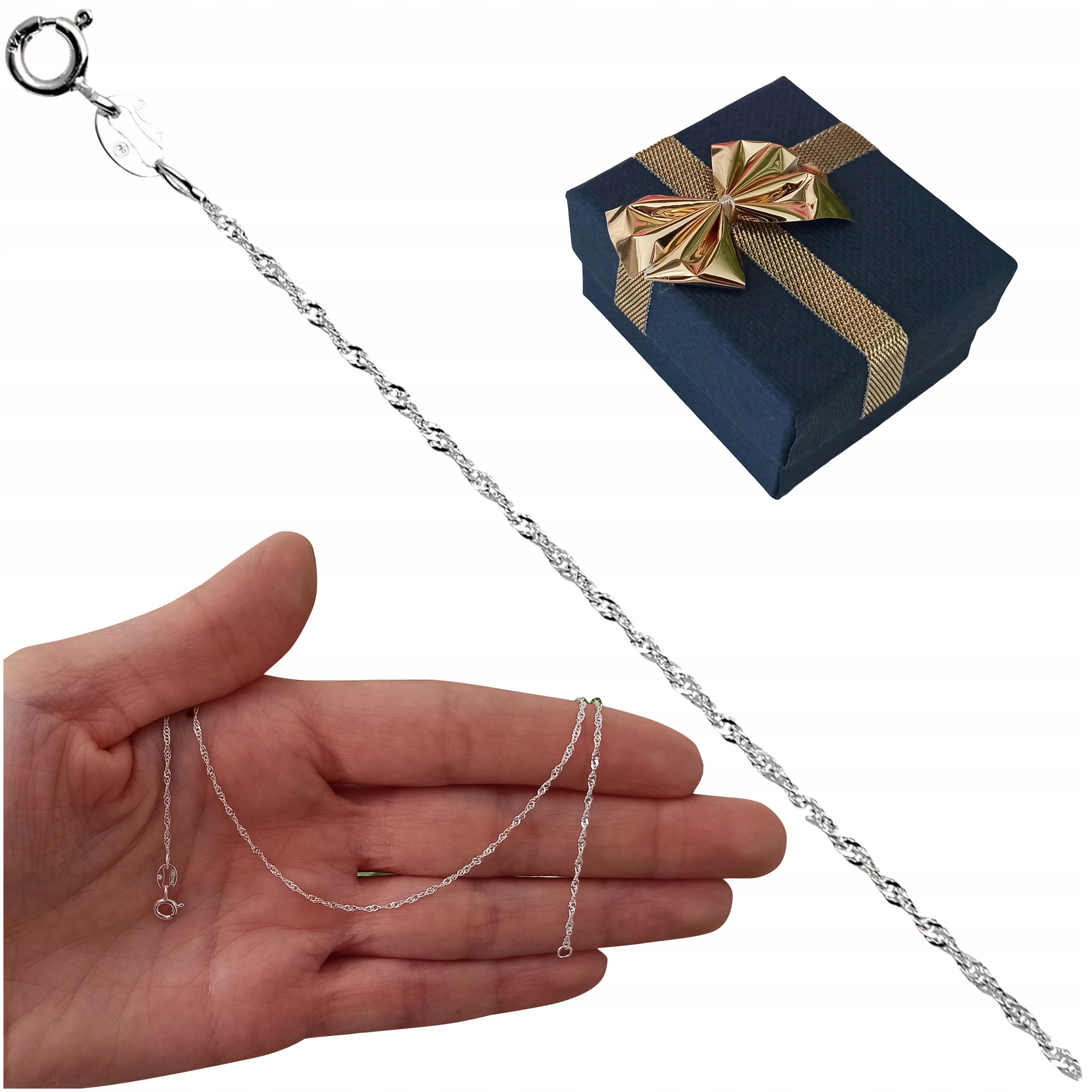 Łańcuszek srebrny singapur 55cm 1.1mm 925