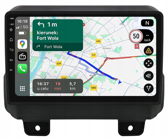 Jeep Wrangler Rádio Navigace Android Auto Carplay Mapy 8GB/128GB Dsp