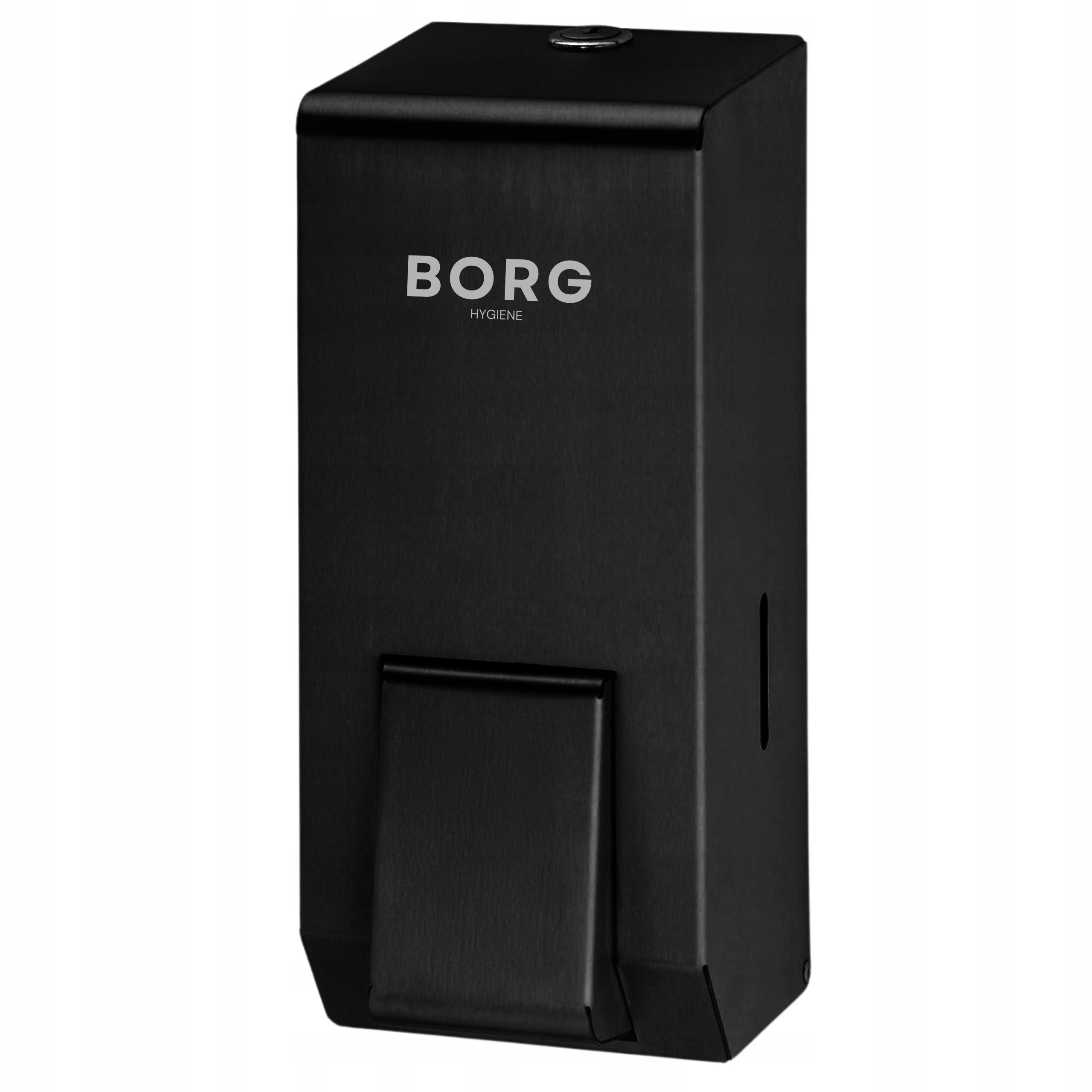 Oceľový dávkovač Borg Premium na tekuté mydlo 900 ml Čierny