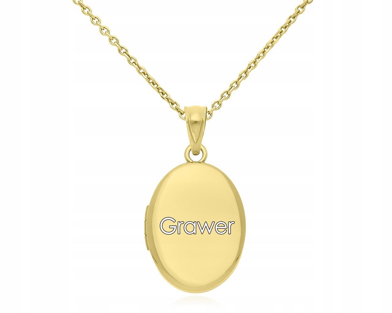 Dámský zlatý Řetízek s fotokrabičkou Gravírování , délka 55 cm ryzost 925