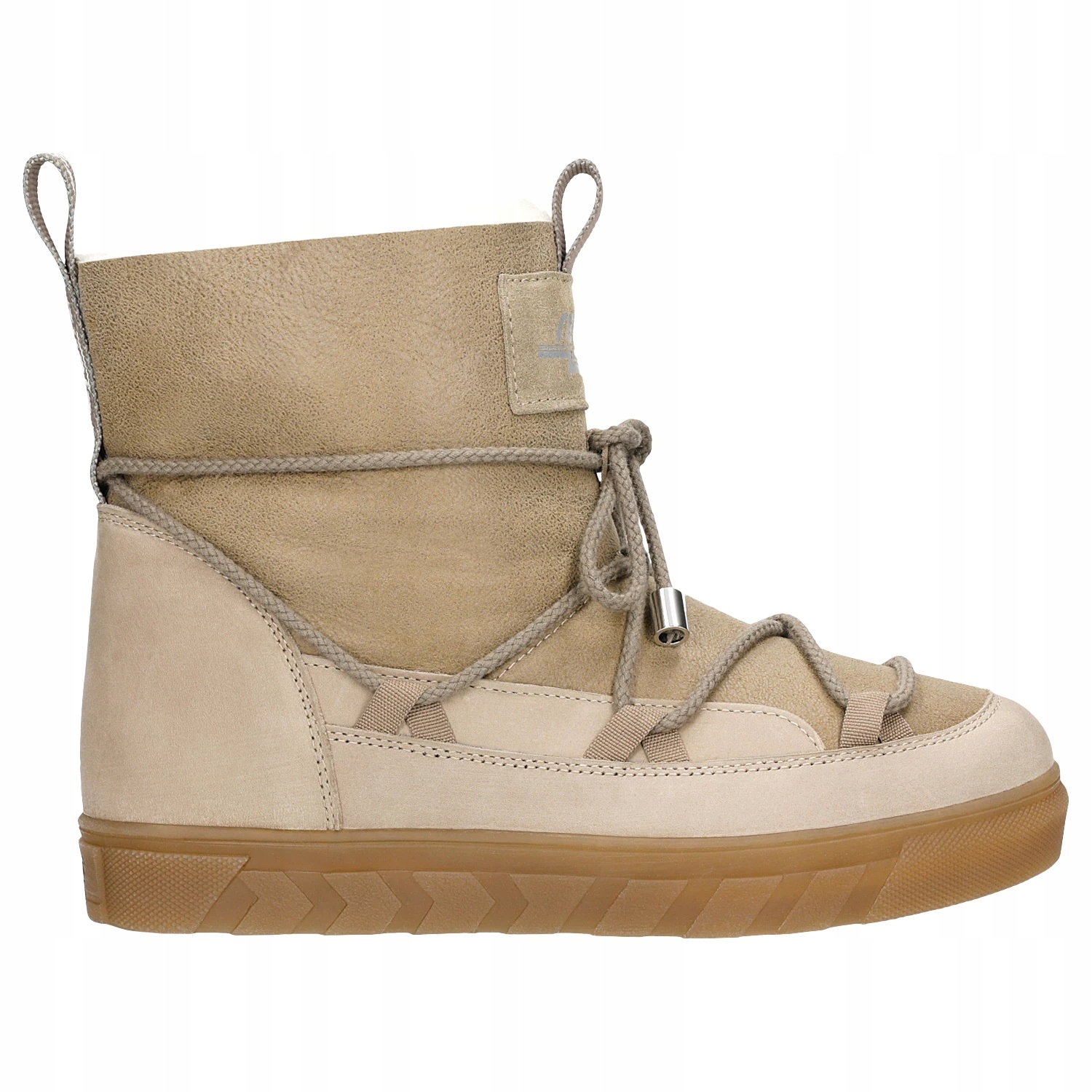 Dámské zimní boty z ovčí kůže Sněhule kožíšek Relax béžové Wojas vel.