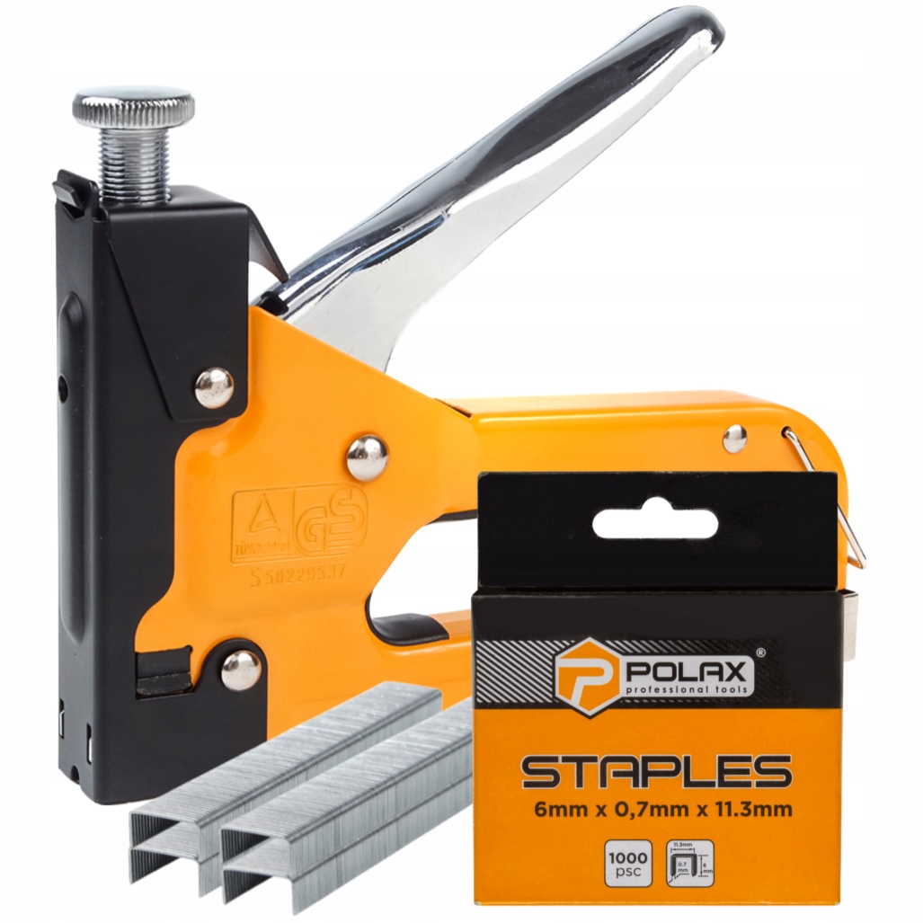 ZSZYWACZ TAPICERSKI TAKER STALOWY 4-14MM + ZSZYWKI 6mm 1200szt