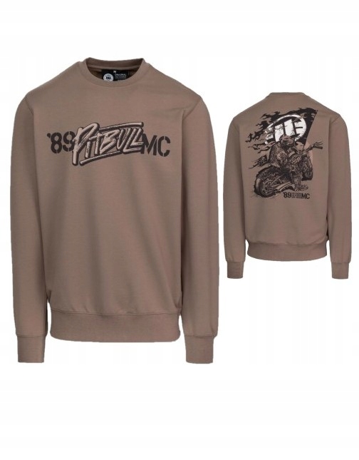 Pitbull West Coast Pánská Mikina MC Série 280 Gsm Tricot Terry Hnědá XXL