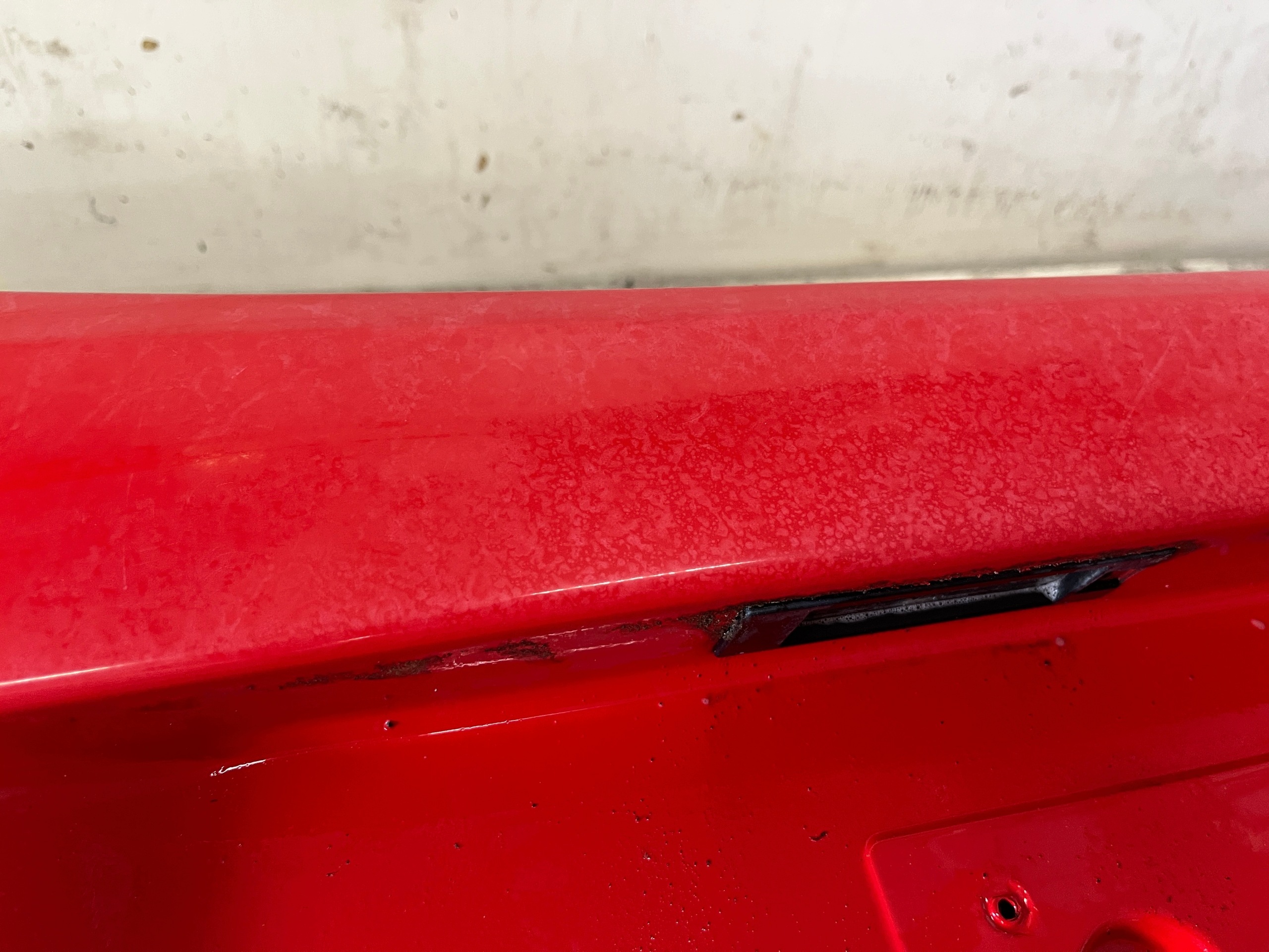 OPEL CORSA E 3D 5D bumper rear part rear red without PDC Z547