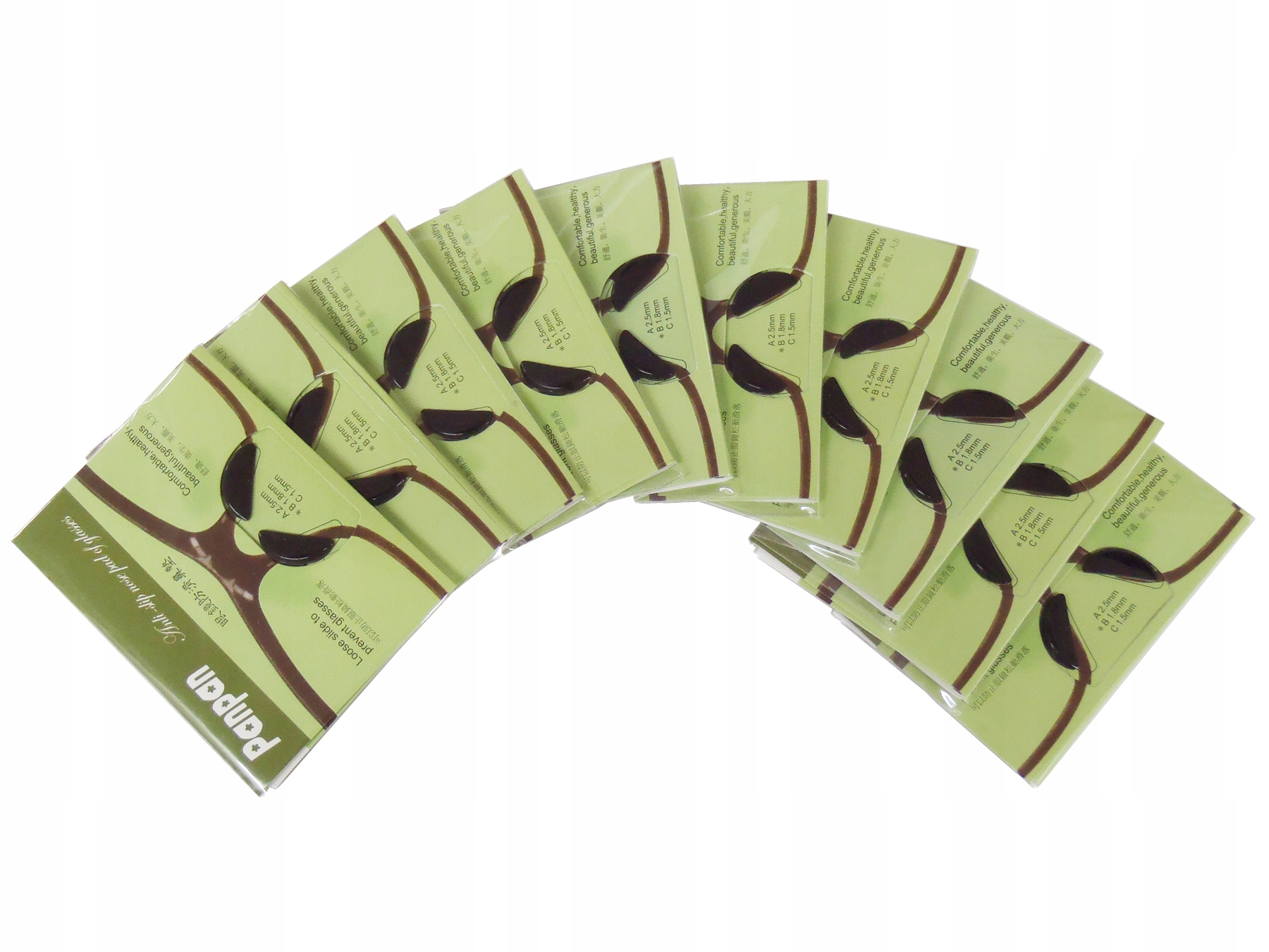 

Silikonowe Naklejki Na Noski Okularów 10par Cb