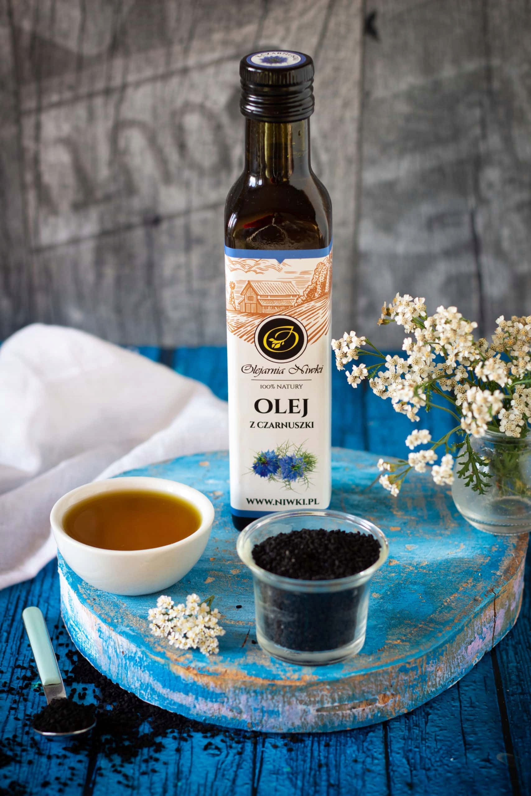 Olej z czarnuszki tłoczony na zimno 500ml Niwki
