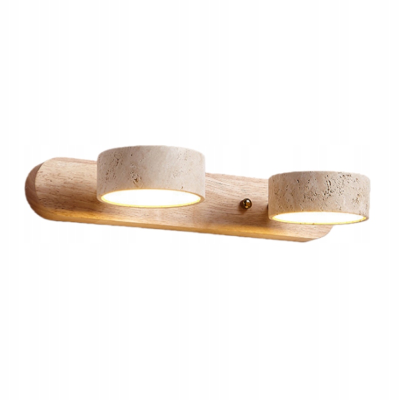 Travertino nástenná lampa 37 cm lineárna Led, moderná kamenná béžová