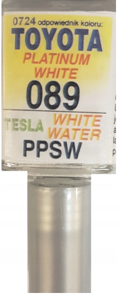 Toyota 089 Platinum White Tesla Ppsw White Lakier Zaprawka Do Rys 10 ML Ara