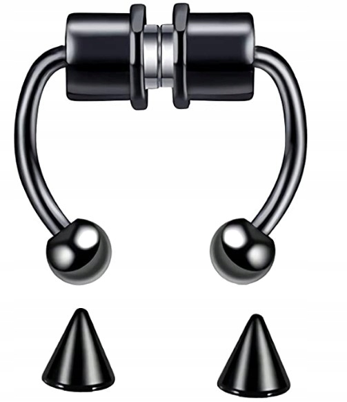 

Fake septum U Kolczyk do Nosa Stal Punk Magnesy