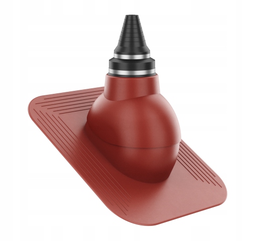 Anténní přechod, těsný střešní průchod Pod Asfaltový Šindel/pape Červený 3009