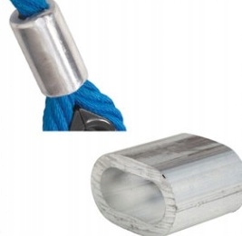 Zacisk liny miedź/chrom 4mm