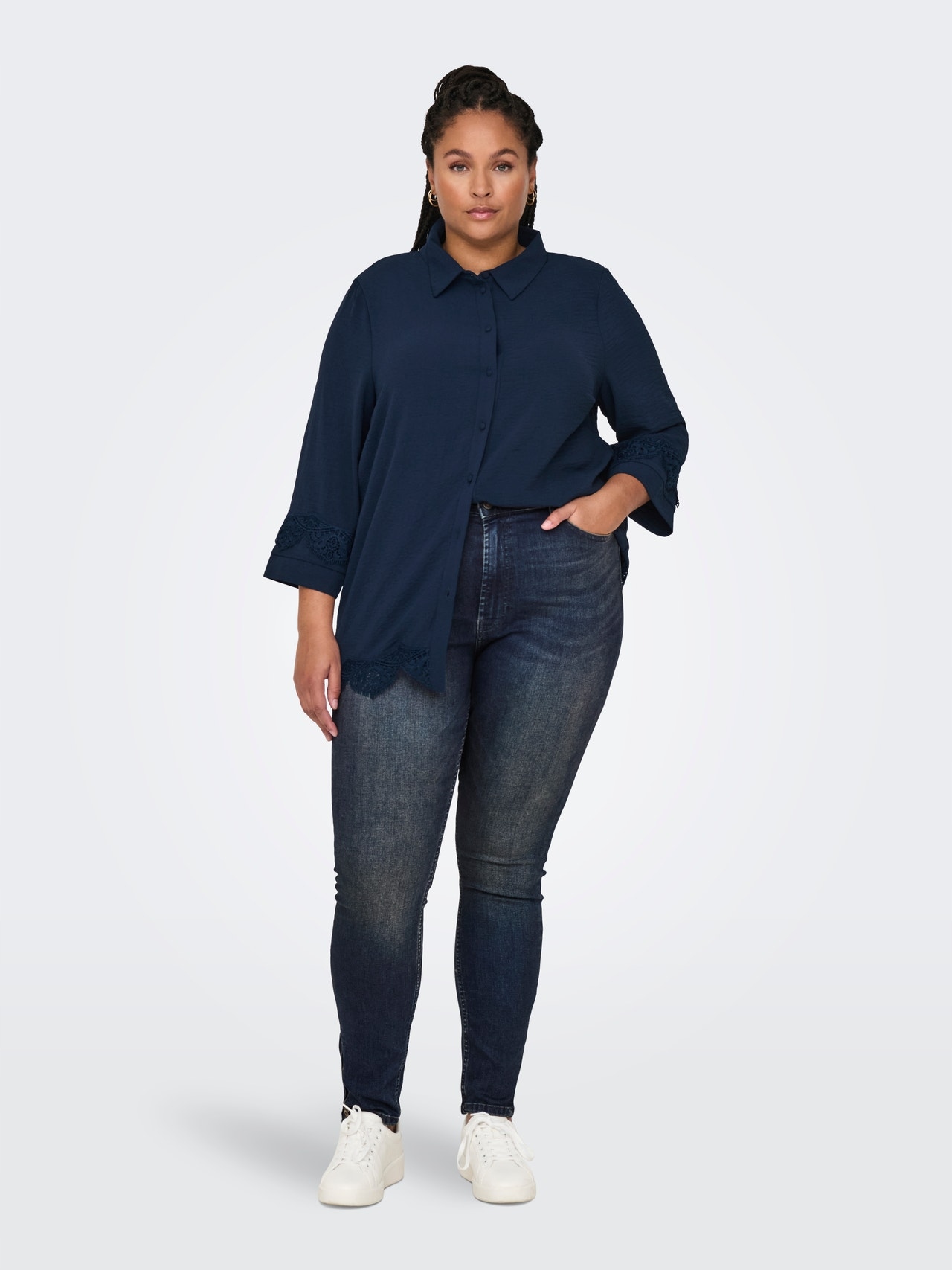 skinny džíny s vysokým pasem Only Carmakoma 44/32