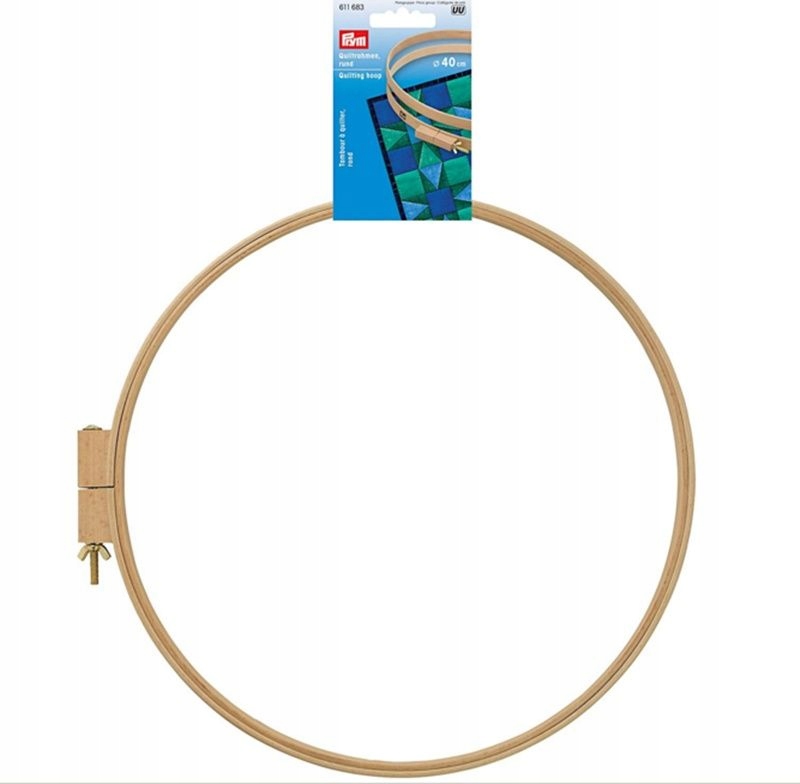 Tamborek dřevěný Prym 40cm pro vyšívání patchworku