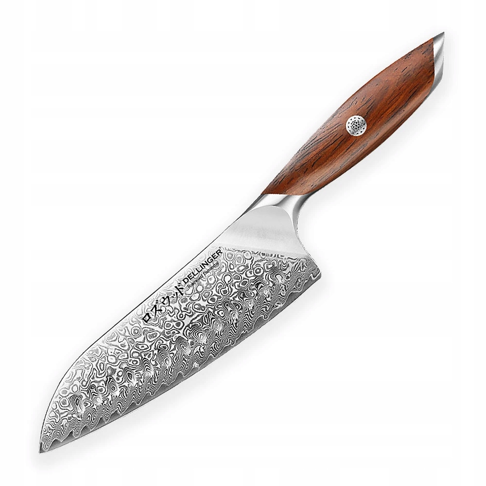 Kuchynský nôž Santoku 185 mm Dellinger Rose Wood Damascus