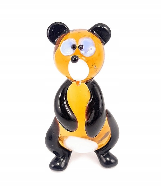 

Piękna Szklana Figurka/ Miś Rękodzieło