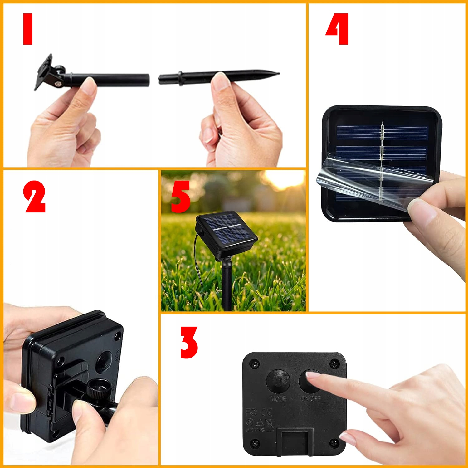 GIRLANDA SOLARNA OGRODOWA WAŻKI 30 LED 6,5M Lampki Solarne Ogrodowe Lampy Marka inna