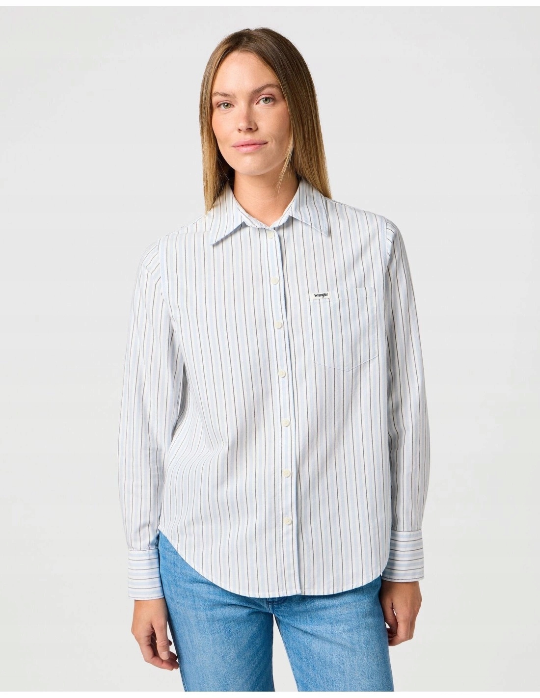 Dámská košile Wrangler 1 Pkt Shirt Niagara Mist 112362596 M