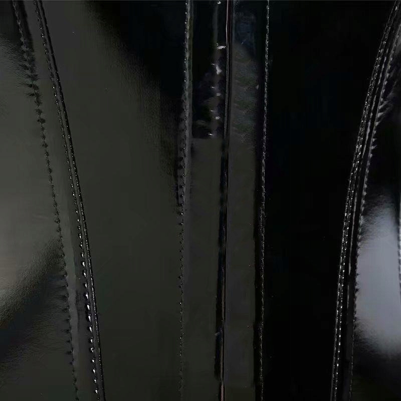 Biustonosz BEZ RAMIĄCZEK Czarny TOP GORSETOWY Stanik SAMONOŚNY LATEKSOWY M Wzór dominujący bez wzoru