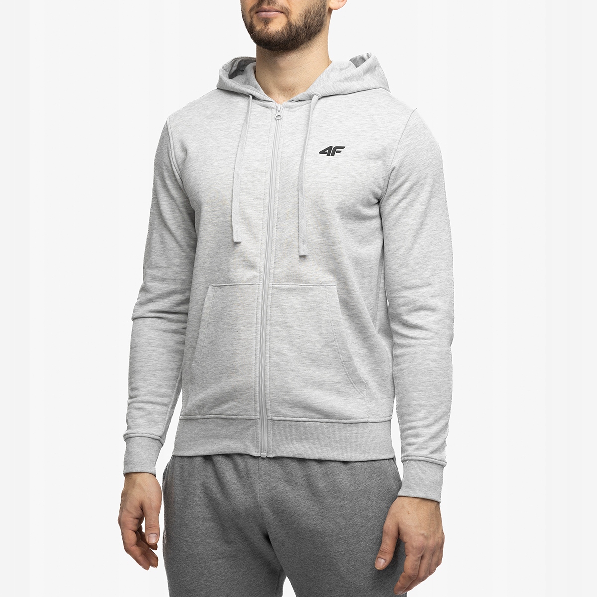 4F pánská mikina sportovní mikina s kapucí rozepínací tepláková vel L
