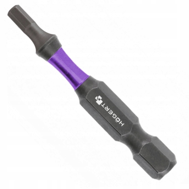 Bity udarowe Końcówki Wkrętakowe HEX Długie 1/4" H6 50mm 2szt Marka Hoegert Technik