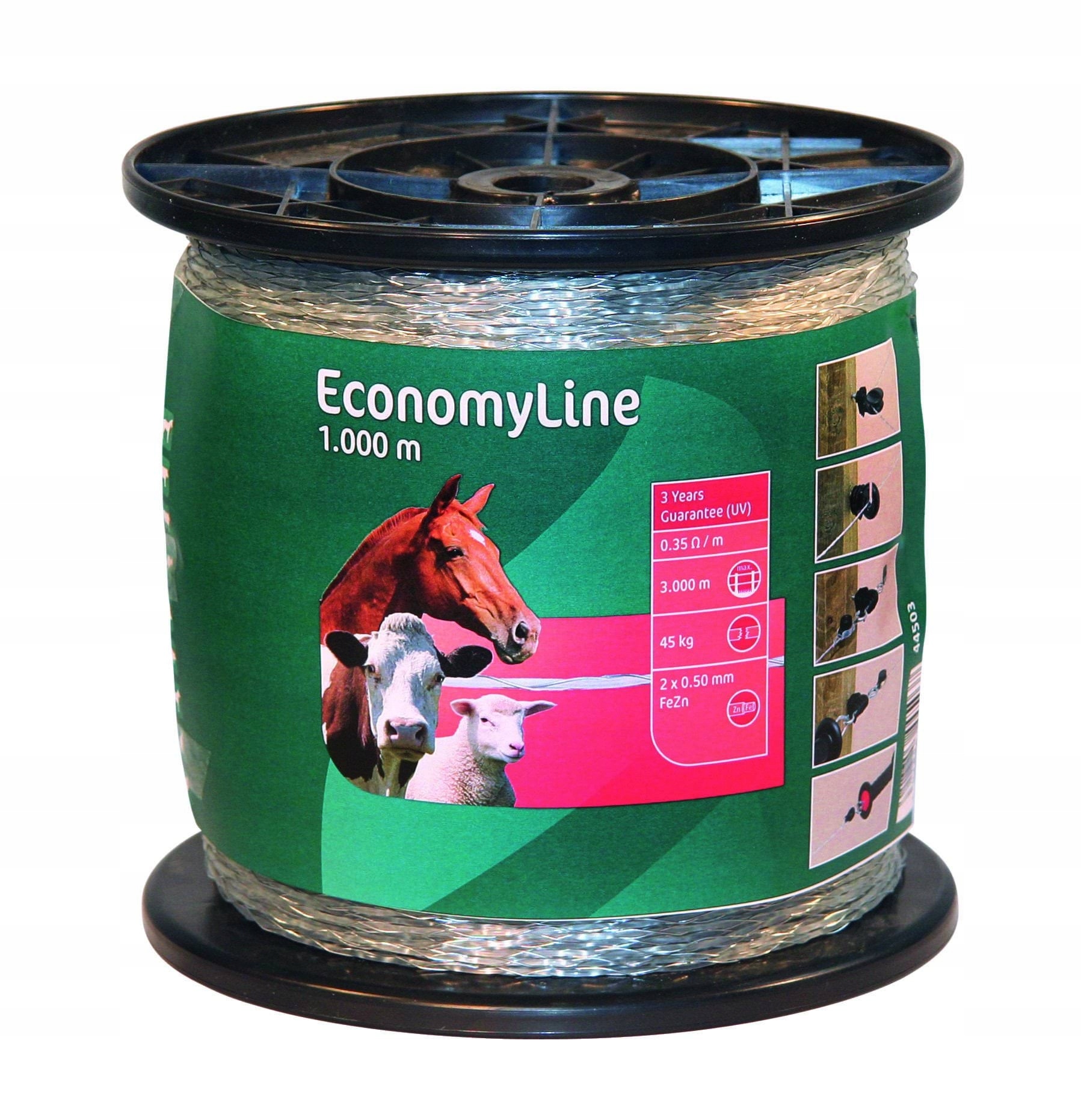 Pletená Plotová Linka Economy 1000 m, 2 x 0,50 mm Průhledná