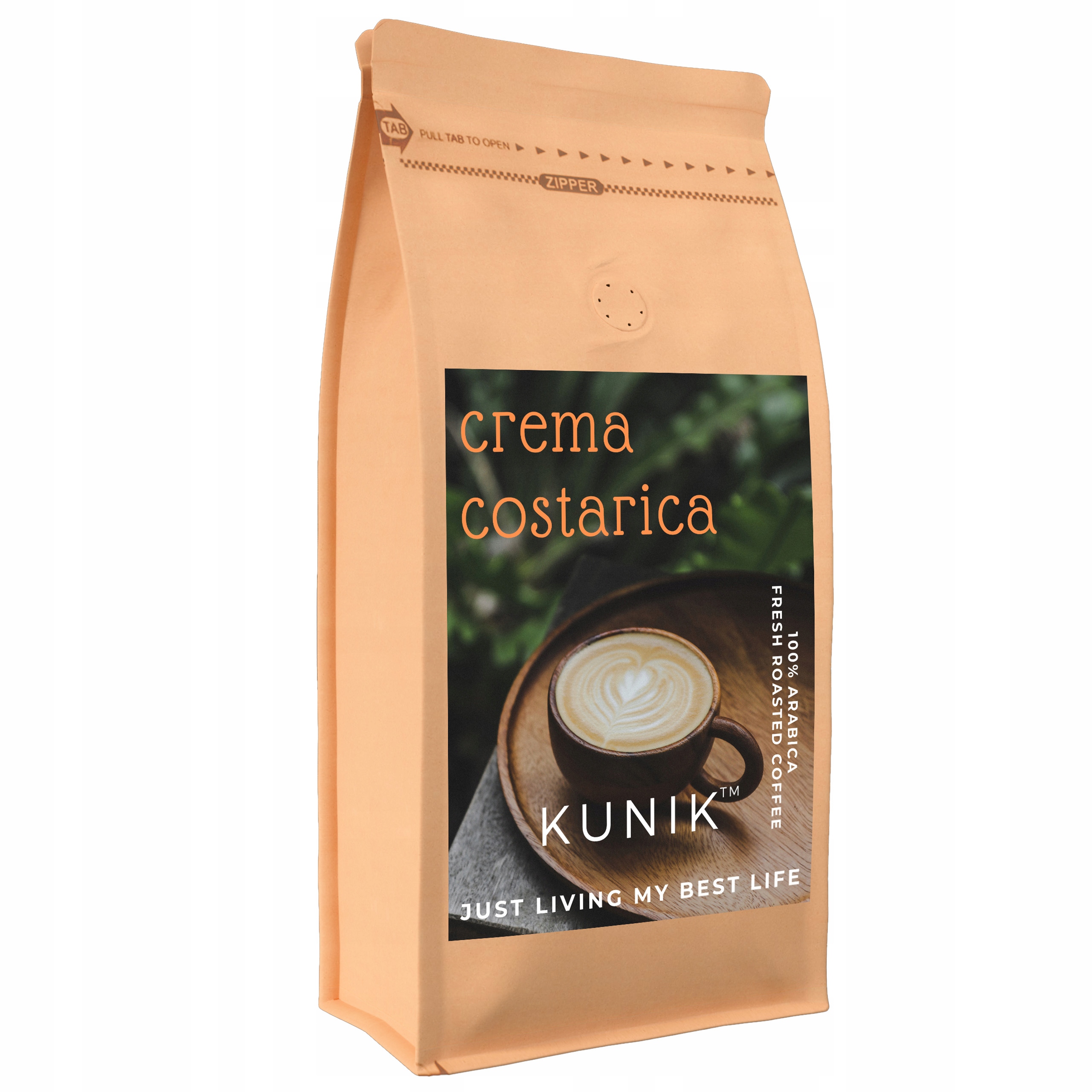 Levně Káva zrnková 1kg Čerstvě Pražená 100% Arabica Crema Costarica Kostarika